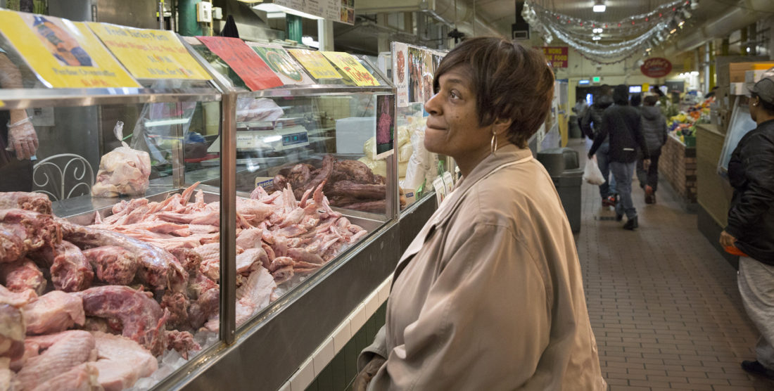 Melissa Barber has been a customer at Jack’s Poultry for more than 20 years. She grew up in the neighborhood but now loves closer to the city center. On this Saturday morning, she was shopping for fresh chicken wings.